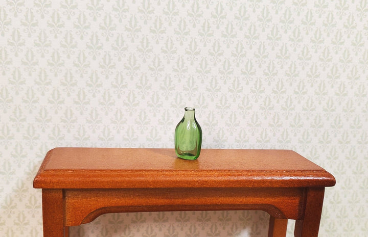 Dollhouse Green Glass Flask 1:12 Scale Miniature Kitchen - MiniatureCrush