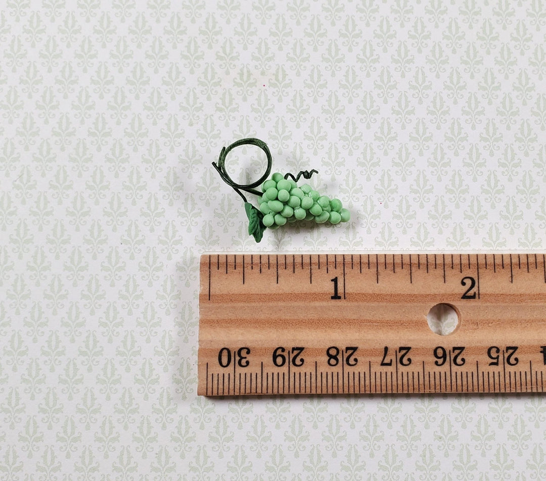 Dollhouse Green Grapes Set of 3 Bunches 1:12 Scale Miniature Food Kitchen Grocer - MiniatureCrush