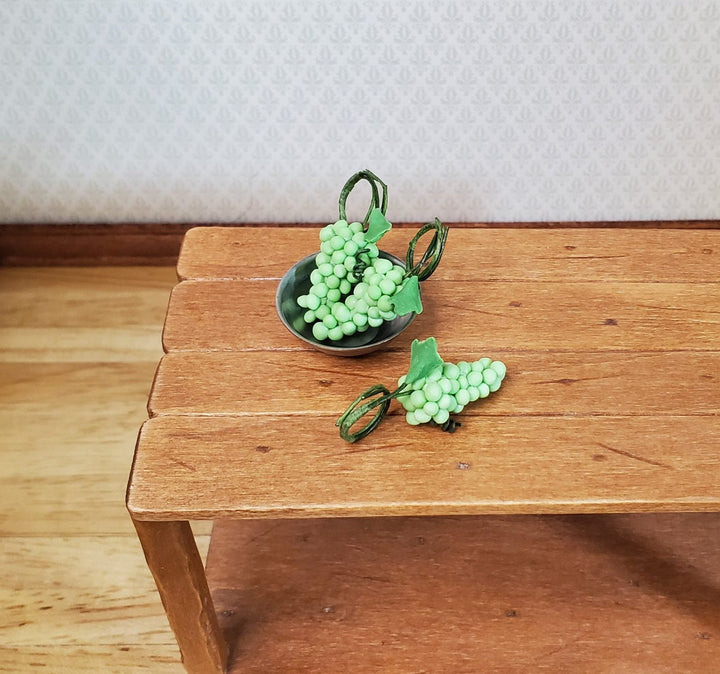 Dollhouse Green Grapes Set of 3 Bunches 1:12 Scale Miniature Food Kitchen Grocer - MiniatureCrush