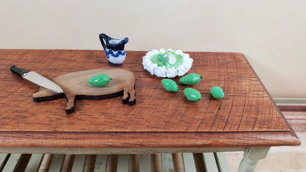 Dollhouse Green Limes Set of 5 1:12 Scale Miniatures Kitchen Food - MiniatureCrush