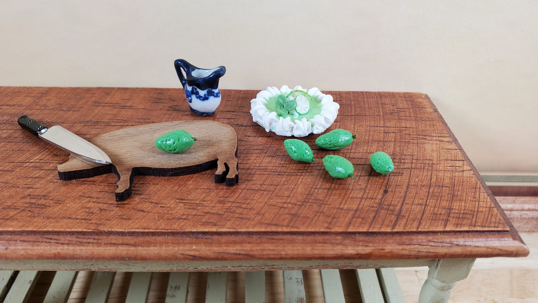 Dollhouse Green Limes Set of 5 1:12 Scale Miniatures Kitchen Food - MiniatureCrush