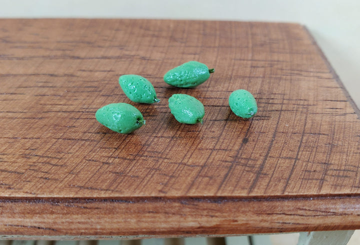 Dollhouse Green Limes Set of 5 1:12 Scale Miniatures Kitchen Food - MiniatureCrush