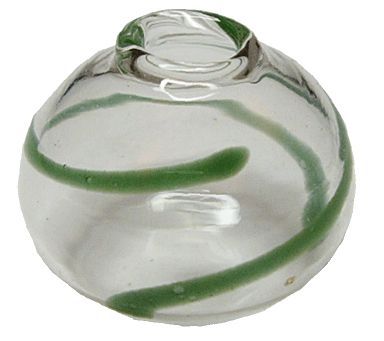 Dollhouse Green Swirled Glass Southwest Vase 1:12 Scale Miniature Decor - MiniatureCrush