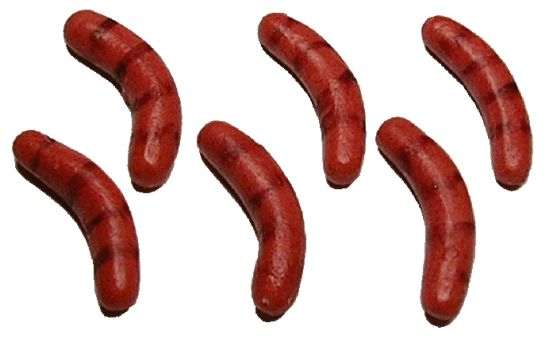 Dollhouse Grilled Hot Dogs Set of 6 1:12 Scale Miniature Food Kitchen - MiniatureCrush