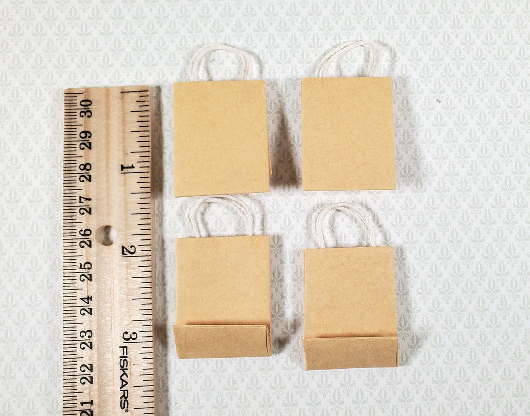 Dollhouse Grocery Shopping with Handles 4 Brown 1:12 Scale Miniature Decor - Miniature Crush