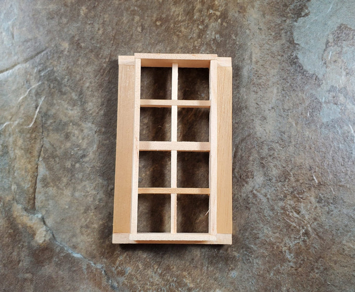 Dollhouse HALF SCALE 1:24 8 Light Window with Shutters HWH5003 - MiniatureCrush
