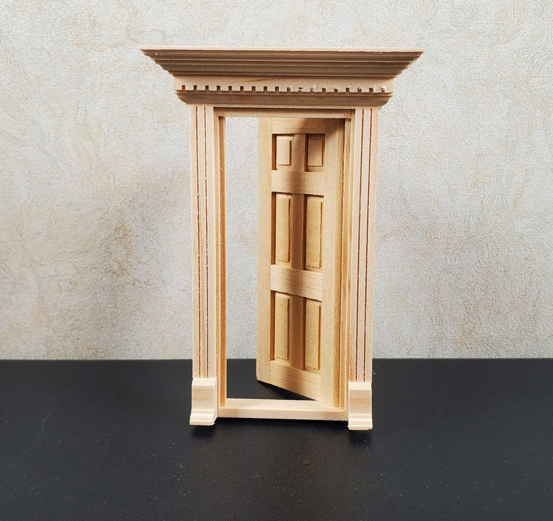 Dollhouse HALF SCALE 1:24 Exterior Yorktown Door Wood HWH6014 Houseworks - MiniatureCrush
