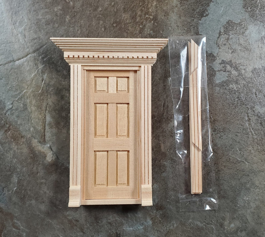 Dollhouse HALF SCALE 1:24 Exterior Yorktown Door Wood HWH6014 Houseworks - MiniatureCrush