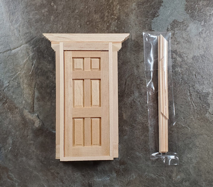 Dollhouse HALF SCALE 1:24 Exterior Yorktown Door Wood HWH6014 Houseworks - MiniatureCrush