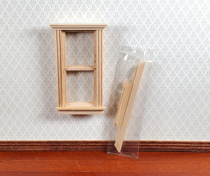 Dollhouse HALF SCALE 1:24 Window with Interior Trim Wood H5051 Houseworks - Miniature Crush