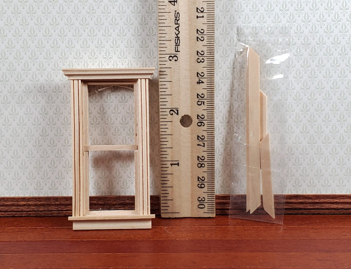 Dollhouse HALF SCALE 1:24 Window with Interior Trim Wood H5051 Houseworks - Miniature Crush