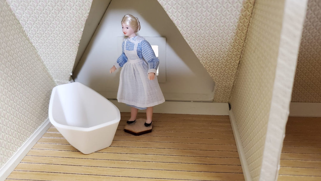 Dollhouse HALF SCALE Bathtub Soaking Tub Modern Style Farmhouse 1:24 Miniature - Miniature Crush