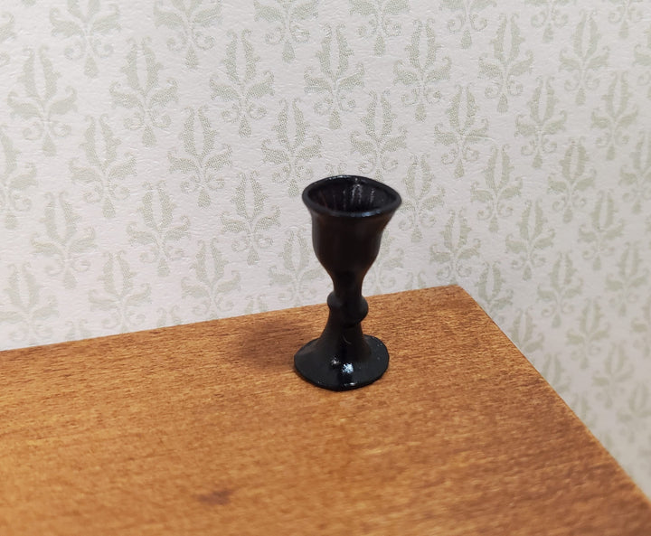 Dollhouse HALF SCALE Black Wine Glass 1:24 Miniature Kitchen Halloween Decor - MiniatureCrush