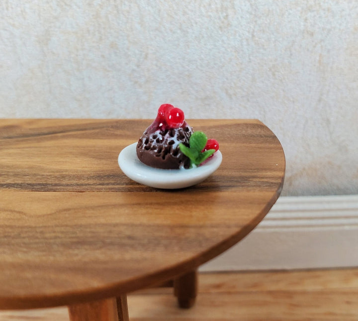 Dollhouse HALF SCALE Chocolate Souffle Cake 1:24 Miniature Food - MiniatureCrush