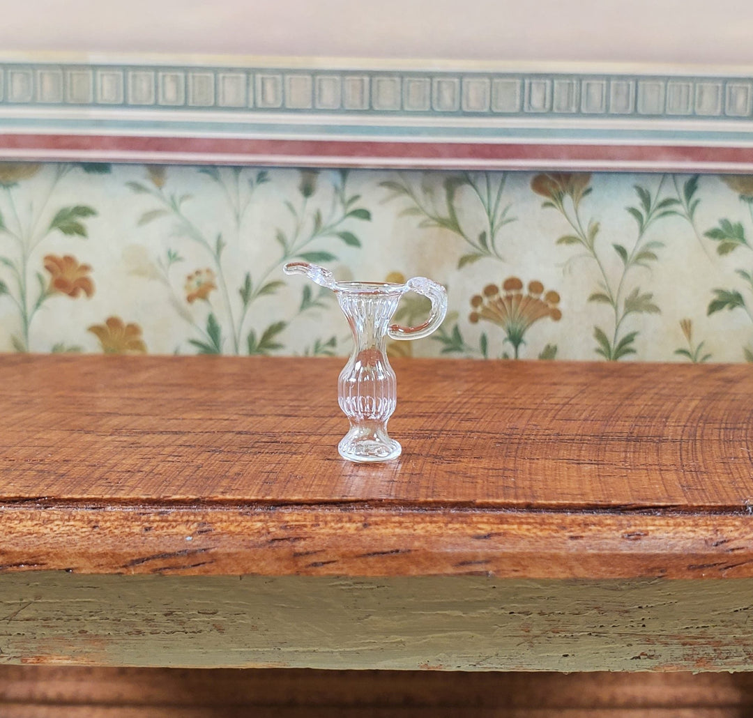 Dollhouse HALF SCALE Clear Elongated Pitcher 1:24 Miniature Kitchen - MiniatureCrush