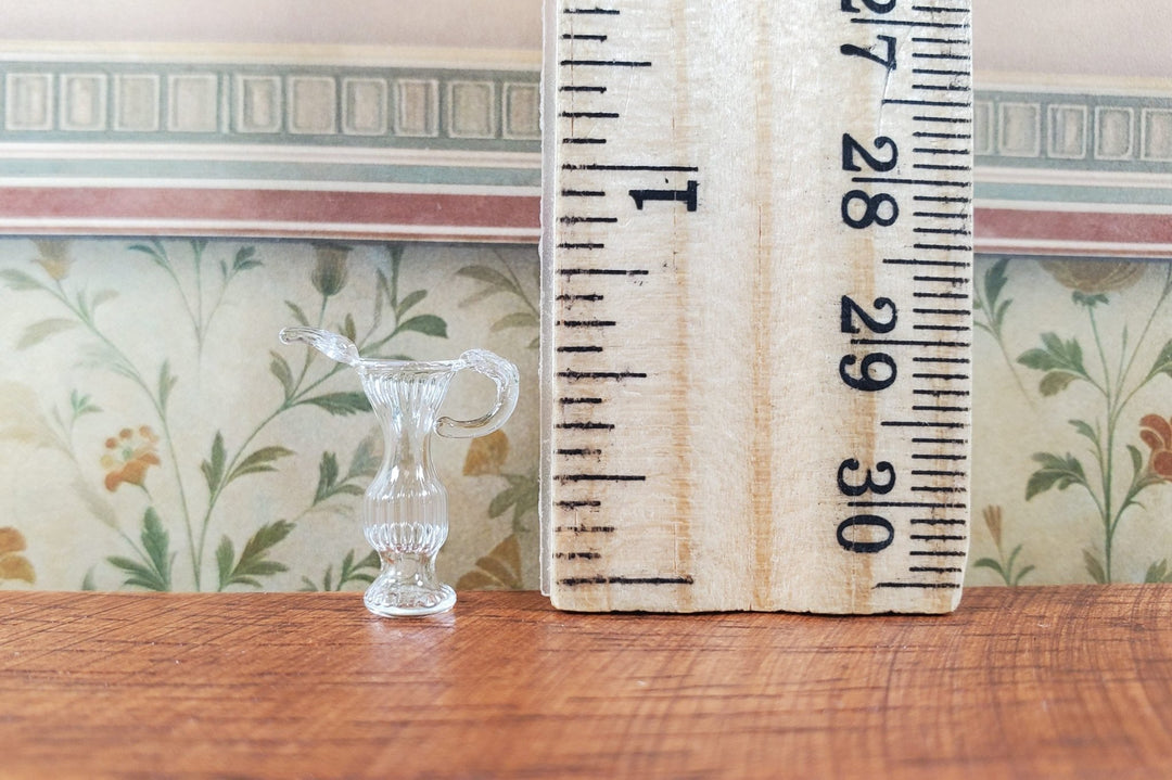 Dollhouse HALF SCALE Clear Elongated Pitcher 1:24 Miniature Kitchen - MiniatureCrush