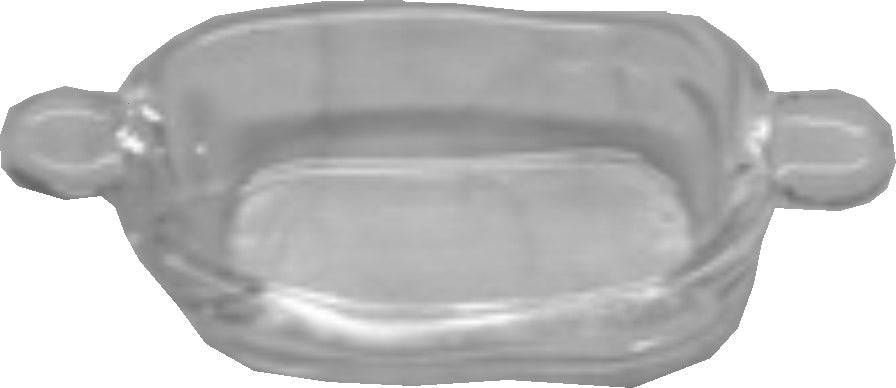 Dollhouse HALF SCALE Clear Glass Casserole Dish with Handles 1:24 Miniature - MiniatureCrush