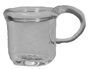 Dollhouse HALF SCALE Clear Glass Cups with Handles Set of 4 1:24 Miniature - MiniatureCrush