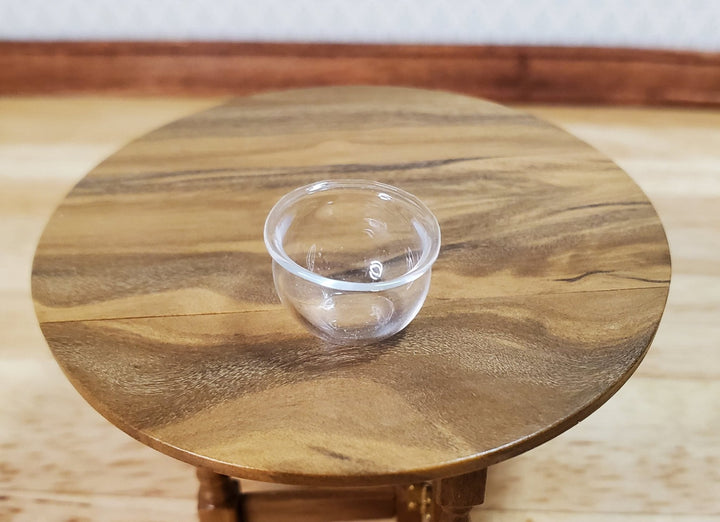 Dollhouse HALF SCALE Clear Glass Serving Dish Bowl 1:24 Miniature Dishes - MiniatureCrush
