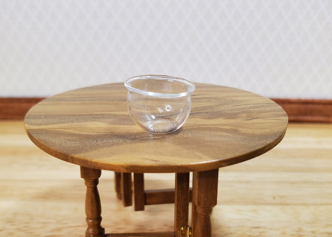 Dollhouse HALF SCALE Clear Glass Serving Dish Bowl 1:24 Miniature Dishes - MiniatureCrush