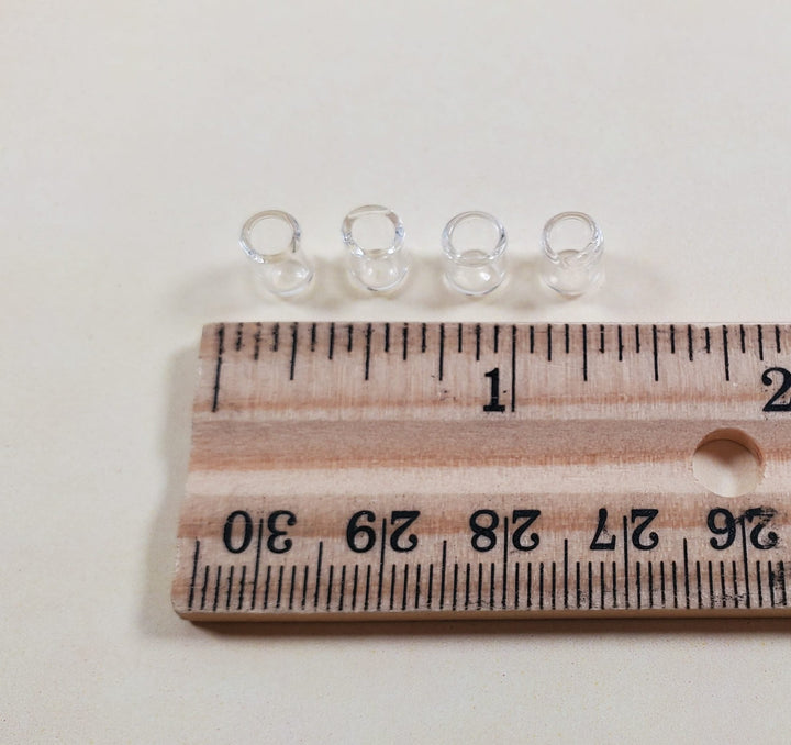 Dollhouse HALF SCALE Clear Juice Glasses Set of 4 1:24 Miniature Real Glass - MiniatureCrush
