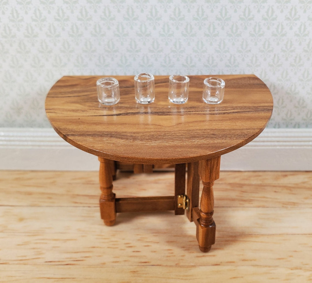 Dollhouse HALF SCALE Clear Juice Glasses Set of 4 1:24 Miniature Real Glass - MiniatureCrush