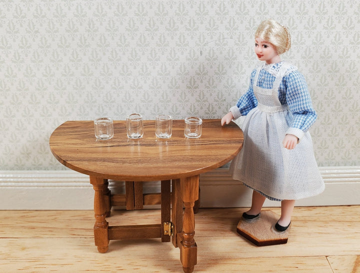 Dollhouse HALF SCALE Clear Juice Glasses Set of 4 1:24 Miniature Real Glass - MiniatureCrush