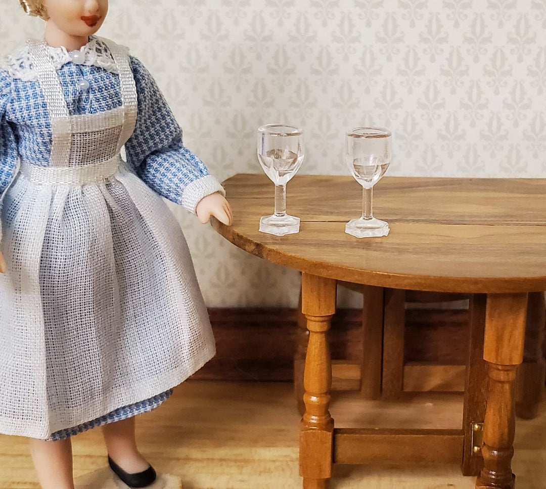 Dollhouse HALF SCALE Cut Stemware Wine Glasses Fancy x2 plastic 1:24 - MiniatureCrush