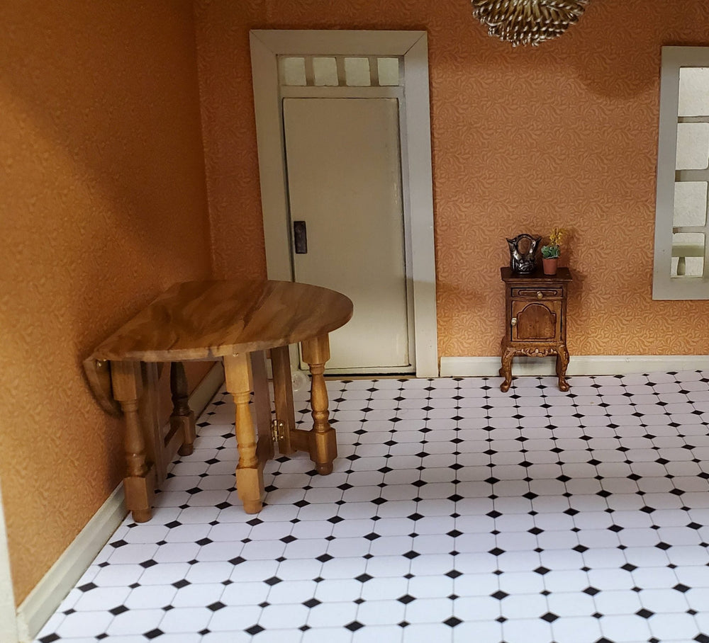 Dollhouse HALF SCALE Diamond Tile Paper Floor 3 Sheets 1:24 Miniature - MiniatureCrush