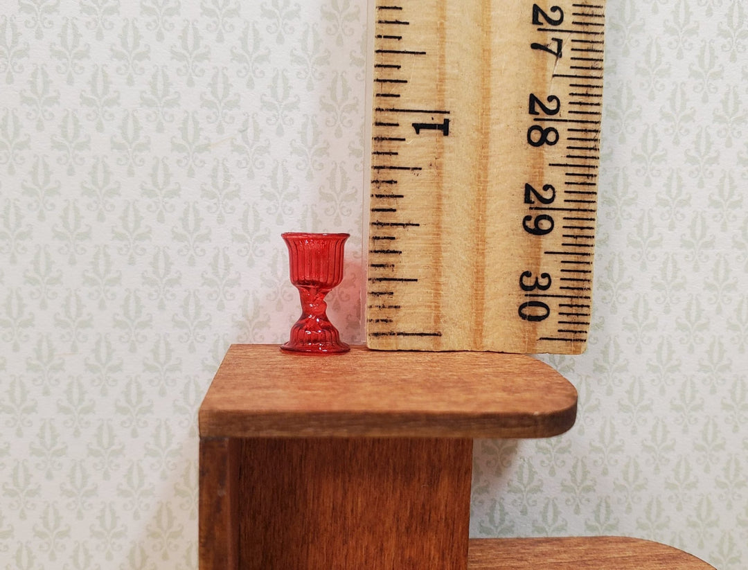 Dollhouse HALF SCALE Fancy Red Water Goblet or Wine Glass 1:24 Miniature - MiniatureCrush