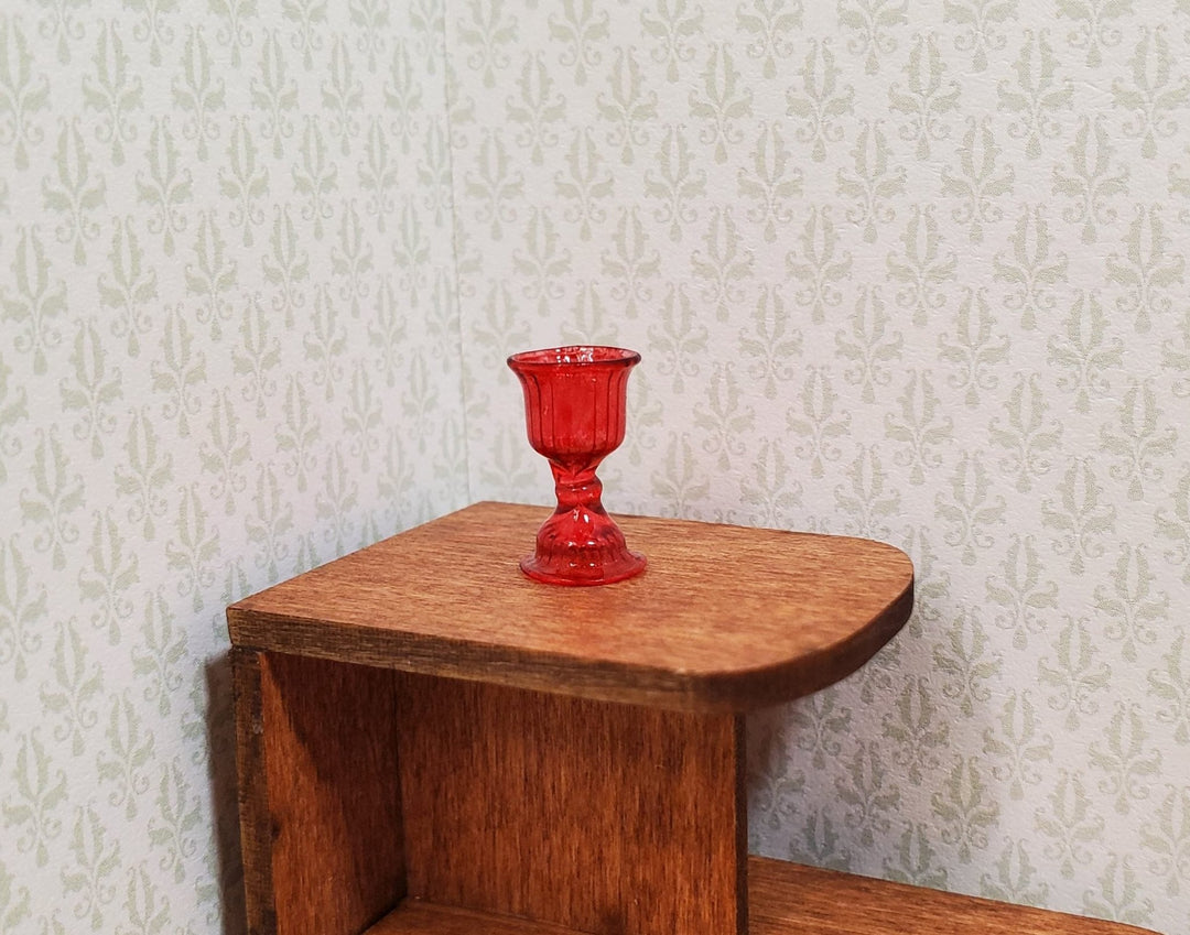 Dollhouse HALF SCALE Fancy Red Water Goblet or Wine Glass 1:24 Miniature - MiniatureCrush