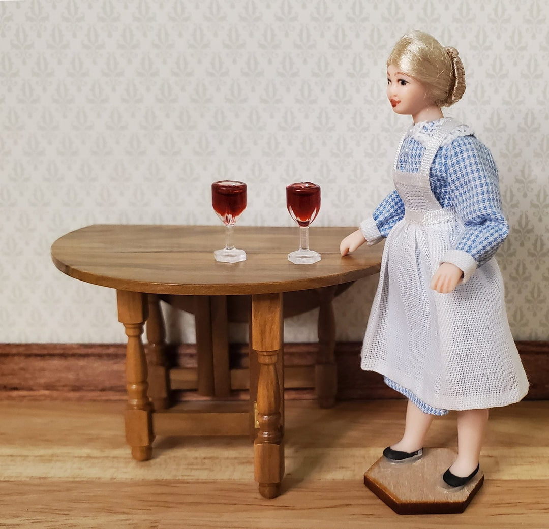 Dollhouse HALF SCALE Filled Red Wine Glasses x2 plastic 1:24 Miniature - MiniatureCrush