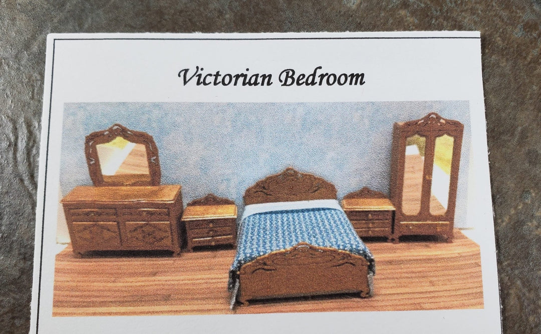 Dollhouse HALF SCALE Furniture KIT DIY Victorian Bedroom Set Bed Dressers + 1:24 - Miniature Crush