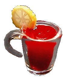 Dollhouse HALF SCALE Glass of Punch with Lemon Slice Garnish 1:24 Miniature - MiniatureCrush