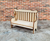 Dollhouse HALF SCALE High Back Bench DIY Kit 1:24 Miniature Wood Furniture