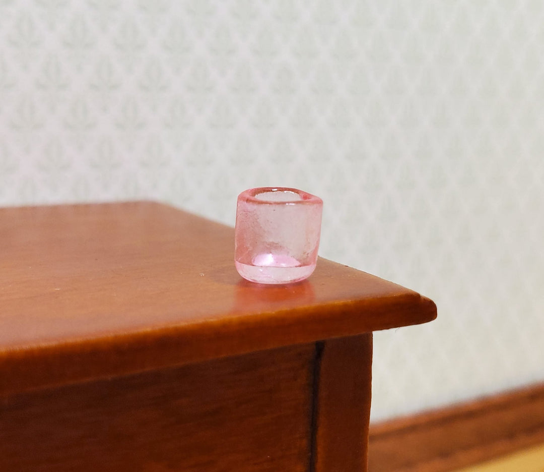 Dollhouse HALF SCALE Light Pink Glass Cup x4 1:24 Miniature Glasses Kitchen - MiniatureCrush