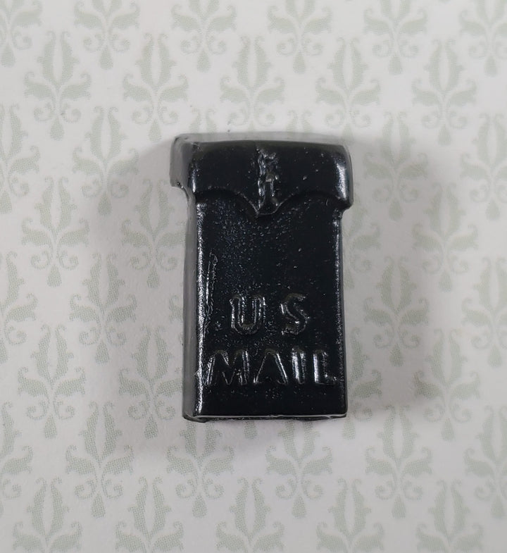 Dollhouse HALF SCALE Mailbox Black Metal 1:24 Scale Miniature Accessory - Miniature Crush