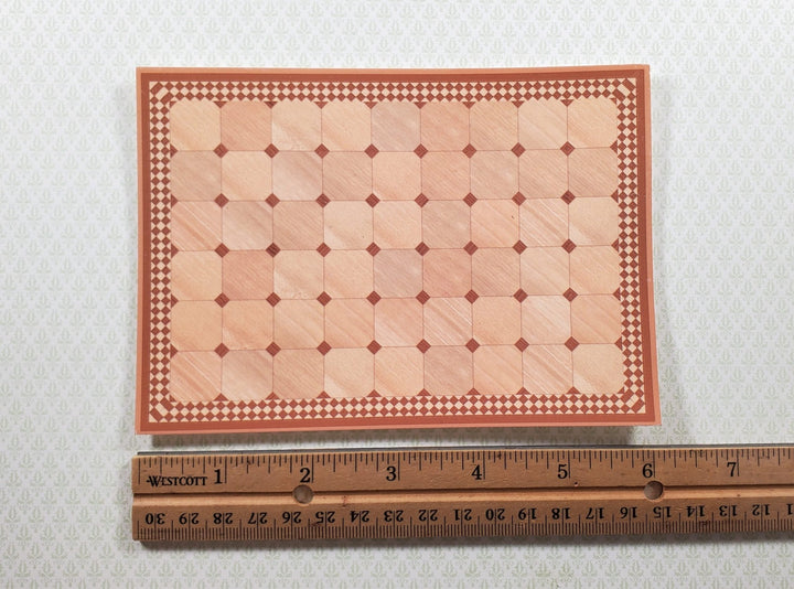 Dollhouse HALF SCALE Parquet Wood Floor Cardstock 1:24 Miniature World Model - MiniatureCrush
