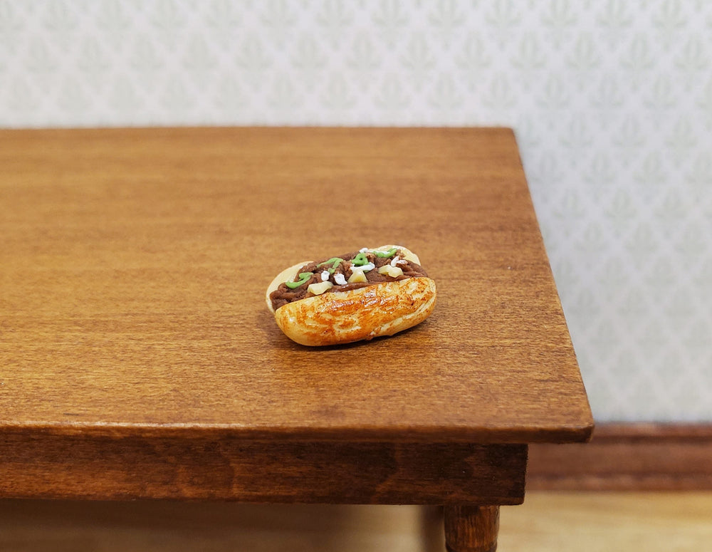 Dollhouse HALF SCALE Philly Cheese Sandwich Hoagie 1:24 Miniature Food - MiniatureCrush