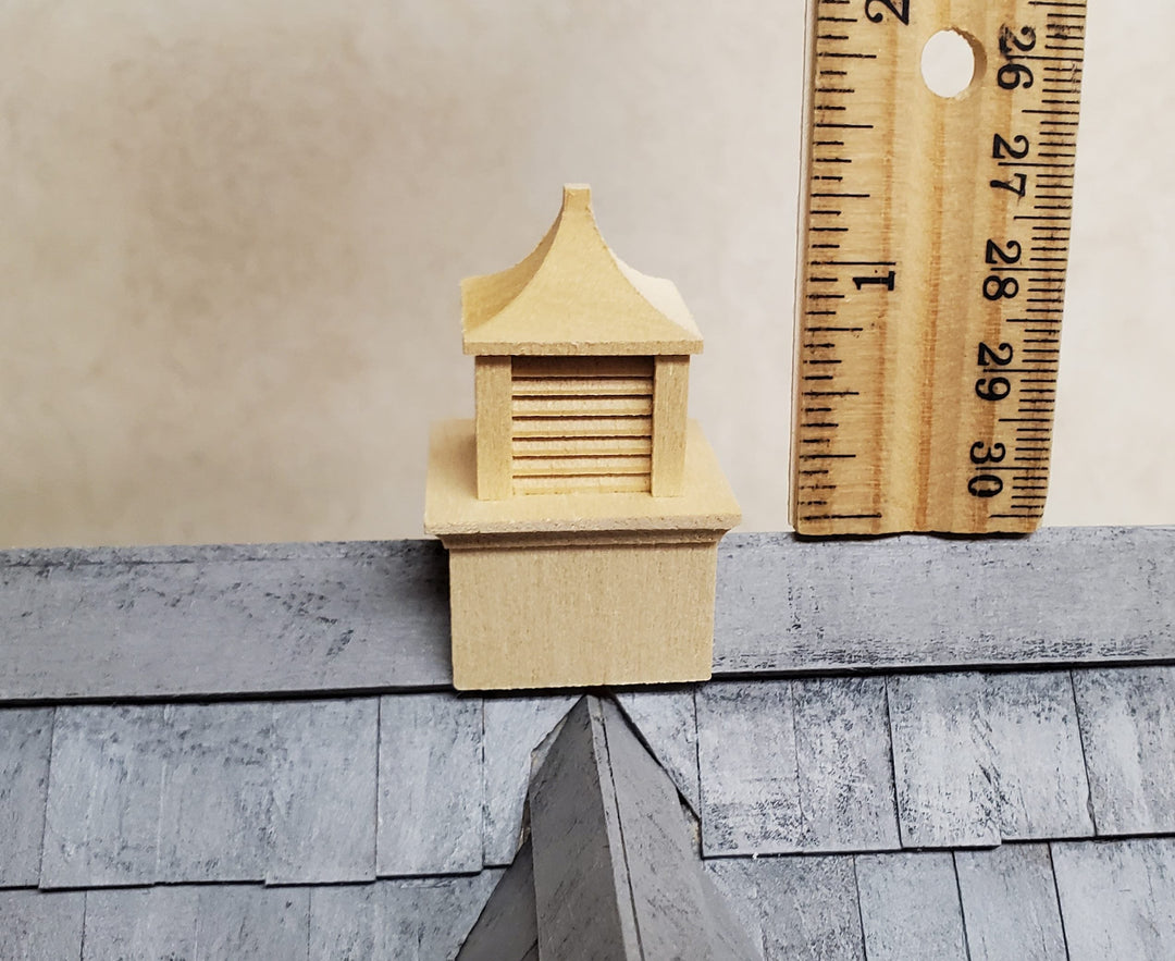 Dollhouse HALF SCALE Roof Cupola Wood Houseworks 1:24 - 45 Degree Pitch Roof - MiniatureCrush