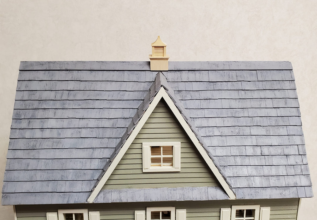 Dollhouse HALF SCALE Roof Cupola Wood Houseworks 1:24 - 45 Degree Pitch Roof - MiniatureCrush