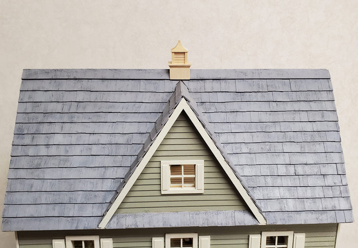 Dollhouse HALF SCALE Roof Cupola Wood Houseworks 1:24 - 45 Degree Pitch Roof - MiniatureCrush