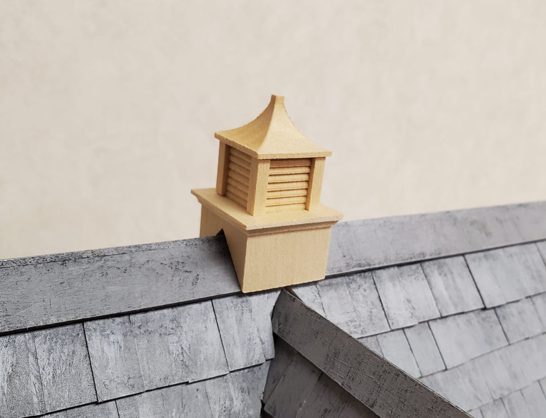 Dollhouse HALF SCALE Roof Cupola Wood Houseworks 1:24 - 45 Degree Pitch Roof - MiniatureCrush