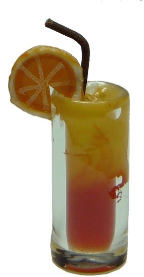 Dollhouse HALF SCALE Small Tequila Sunrise Cocktail 1:24 Miniature - MiniatureCrush
