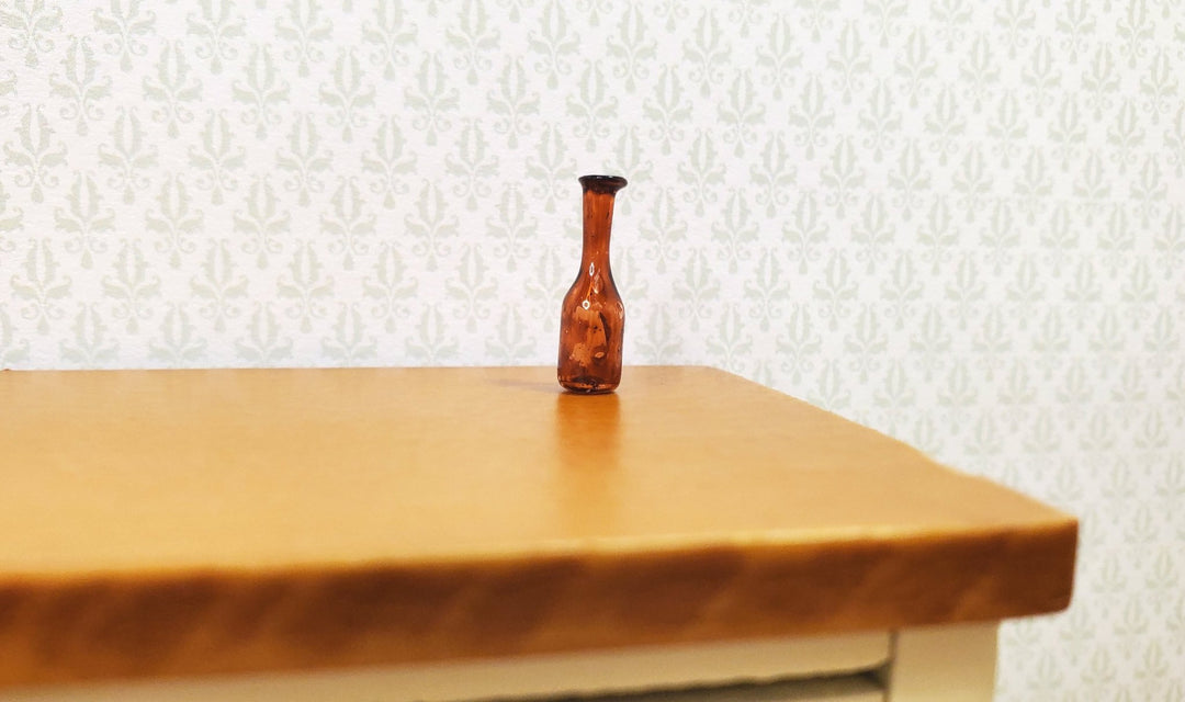 Dollhouse HALF SCALE Tiny Amber Open Bottle 1:24 Miniature - MiniatureCrush