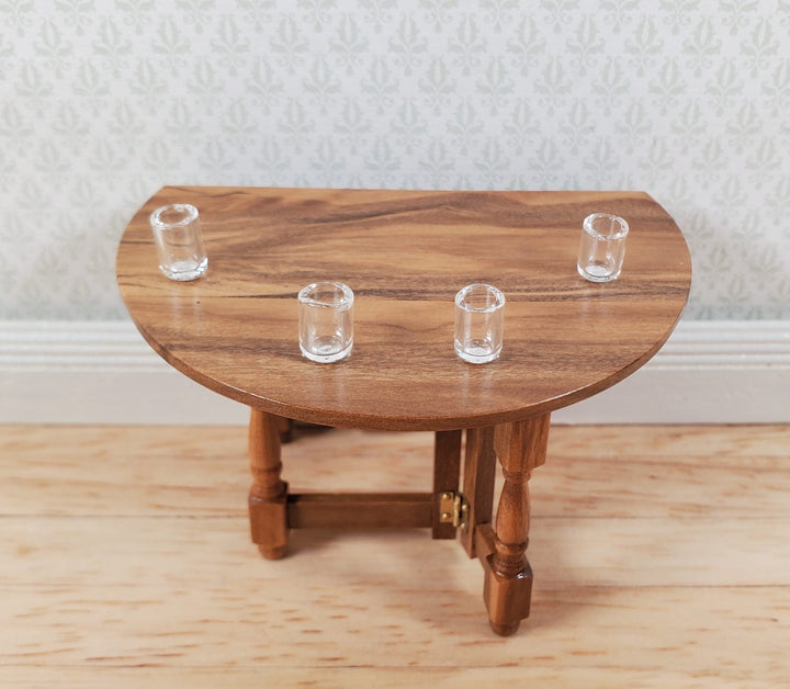 Dollhouse HALF SCALE Tiny Clear Juice Glasses Set of 4 1:24 Miniature Real Glass - MiniatureCrush