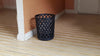 Dollhouse HALF SCALE Trash Can Waste Paper Basket Black Mesh 1:24 Scale Miniature