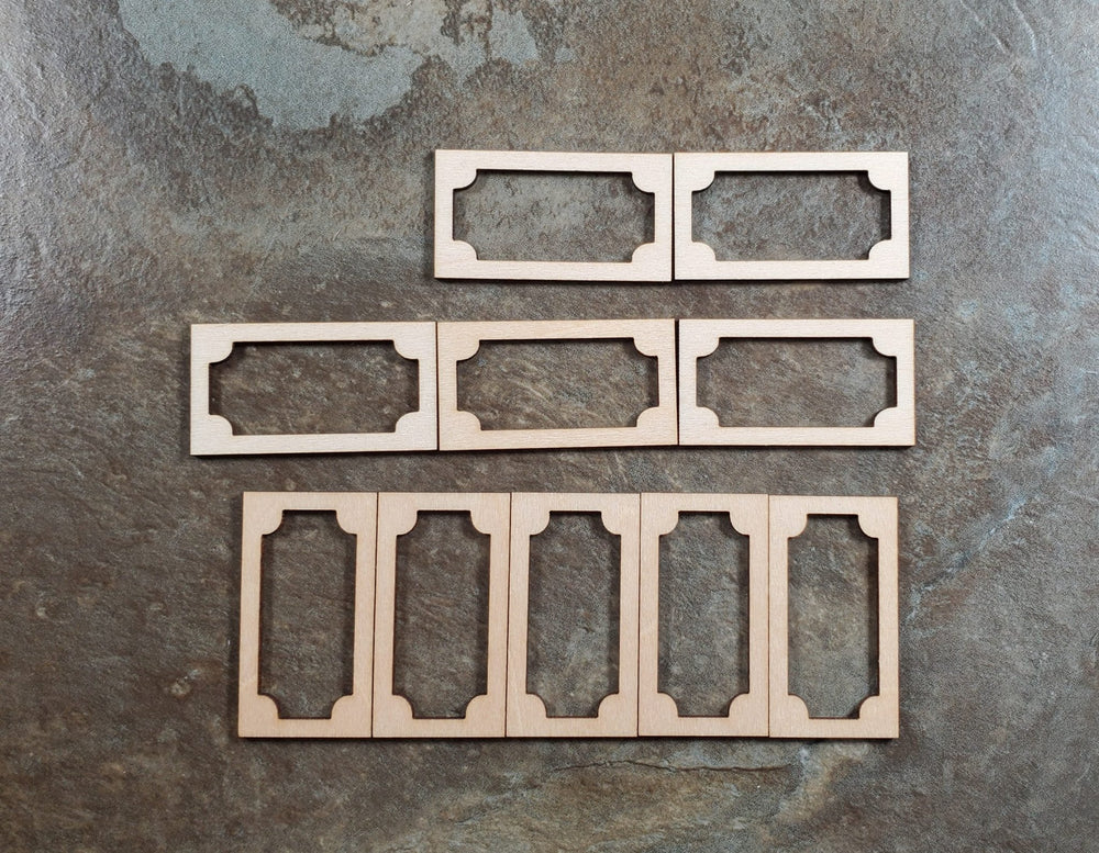 Dollhouse HALF SCALE Wall Panels 1 Layer Classic Style x10 1:24 Scale 1.5" Tall - MiniatureCrush