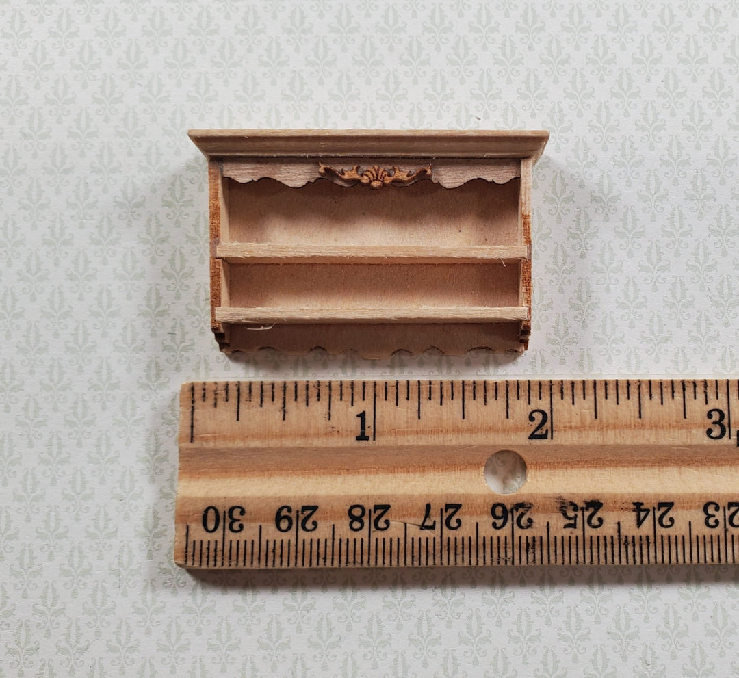 Dollhouse HALF SCALE Wall Shelf Unpainted 1:24 Miniature - MiniatureCrush