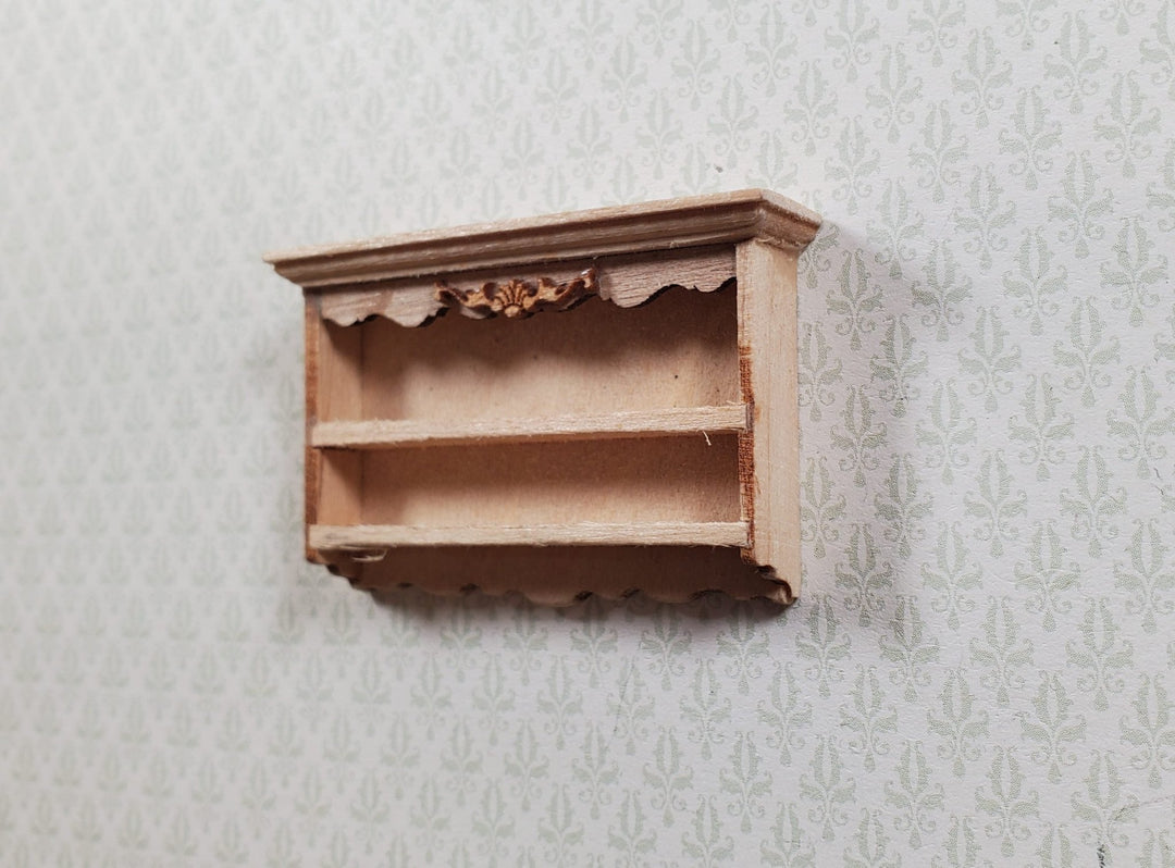 Dollhouse HALF SCALE Wall Shelf Unpainted 1:24 Miniature - MiniatureCrush